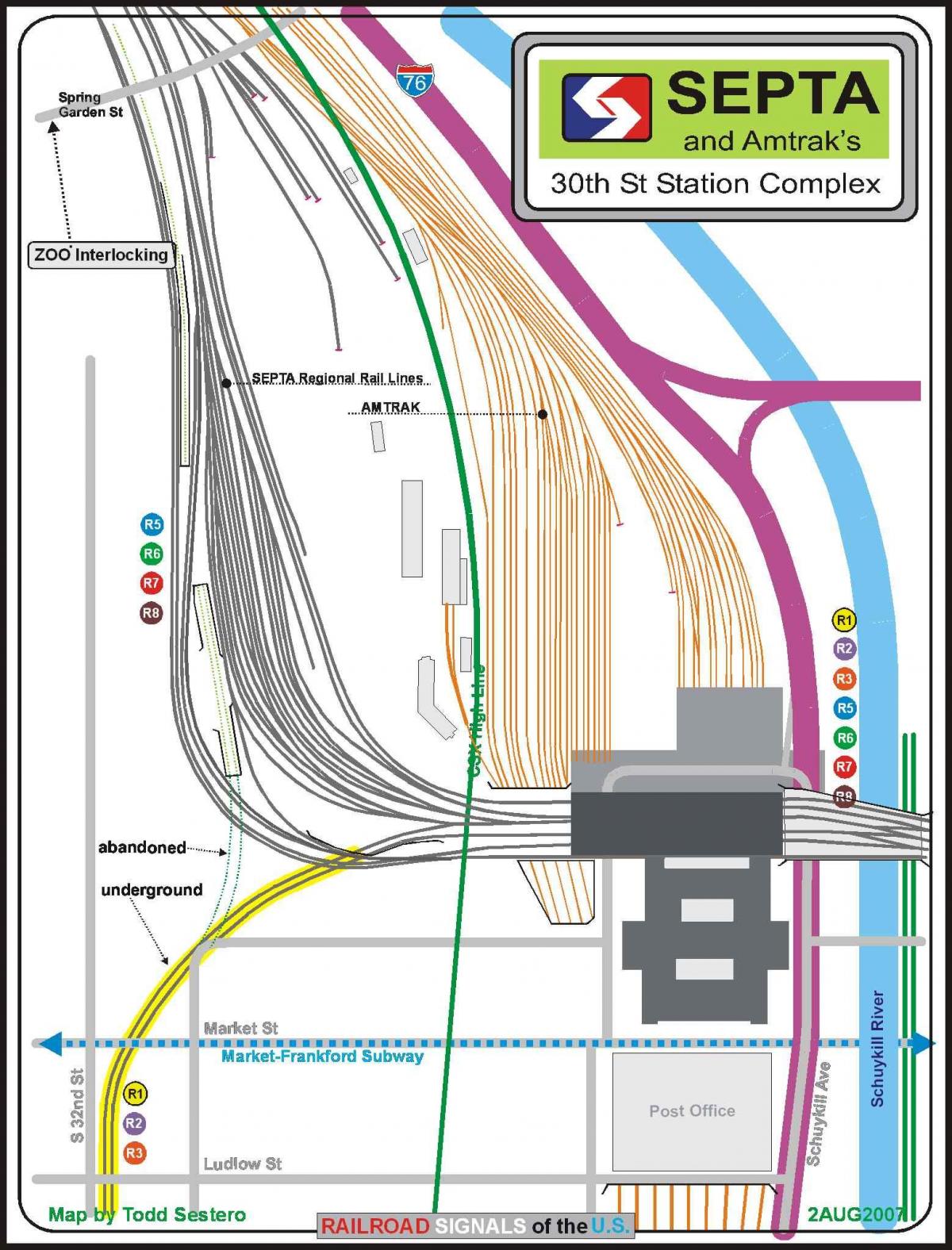 Filadelfia 30th street station mapa