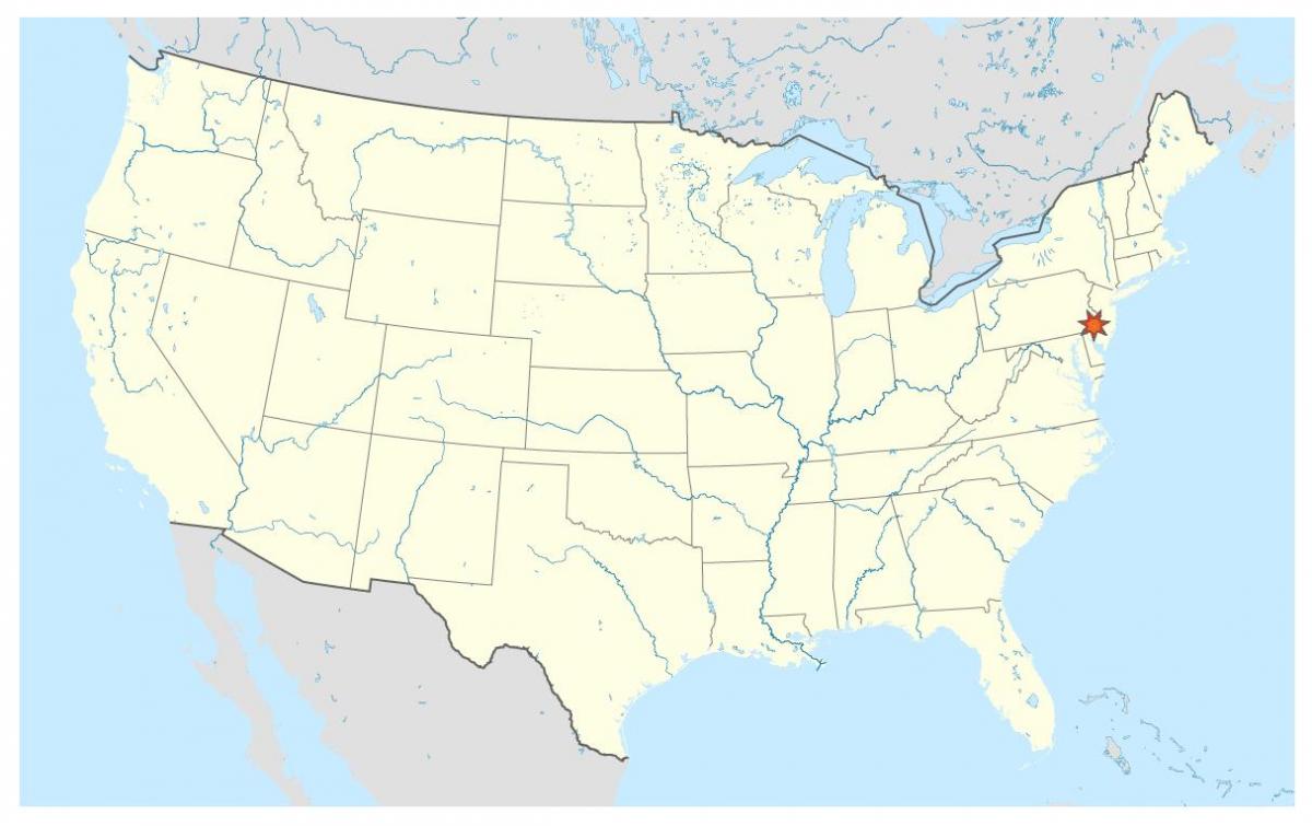 Filadelfia, no mapa do mundo
