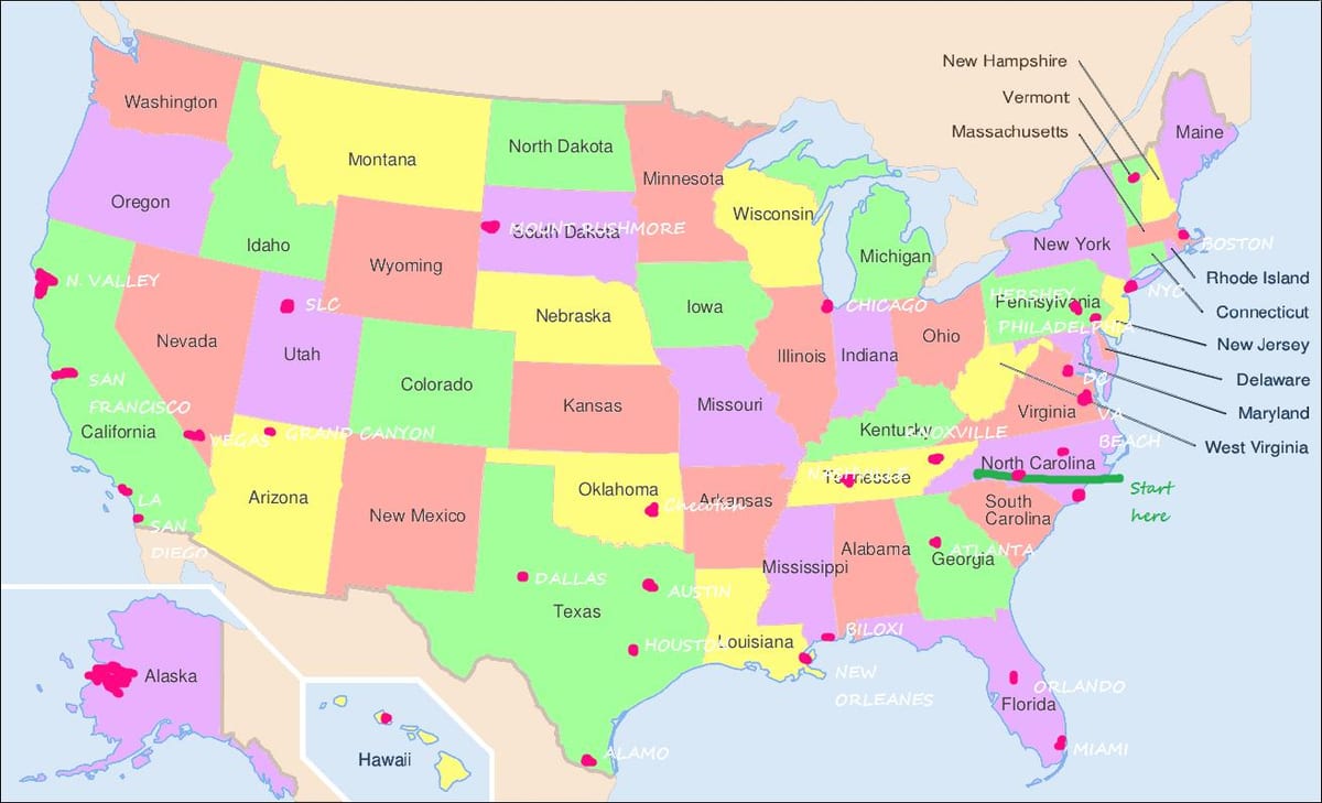 Filadelfia nos mapa