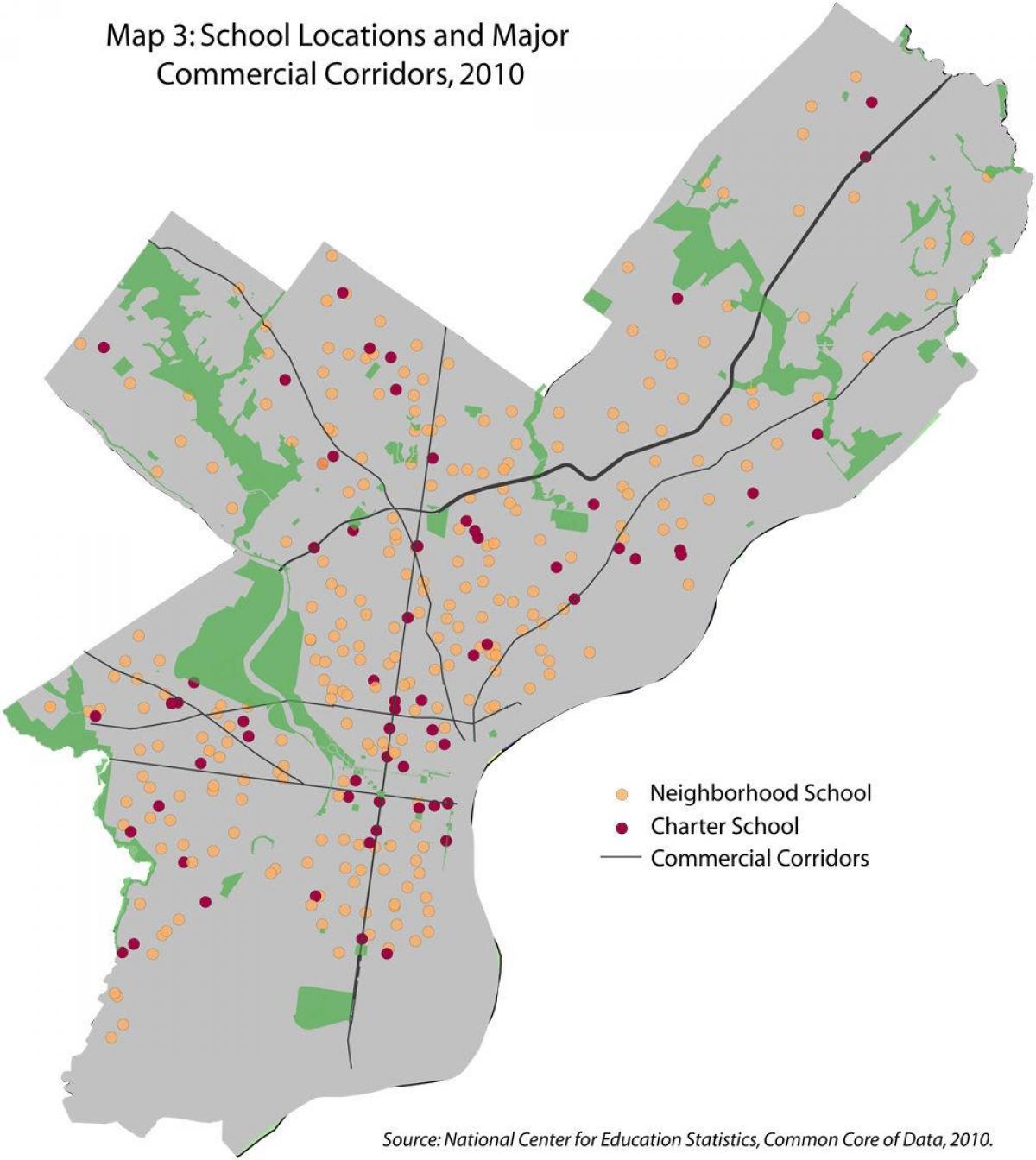 Filadelfia distrito escolar mapa