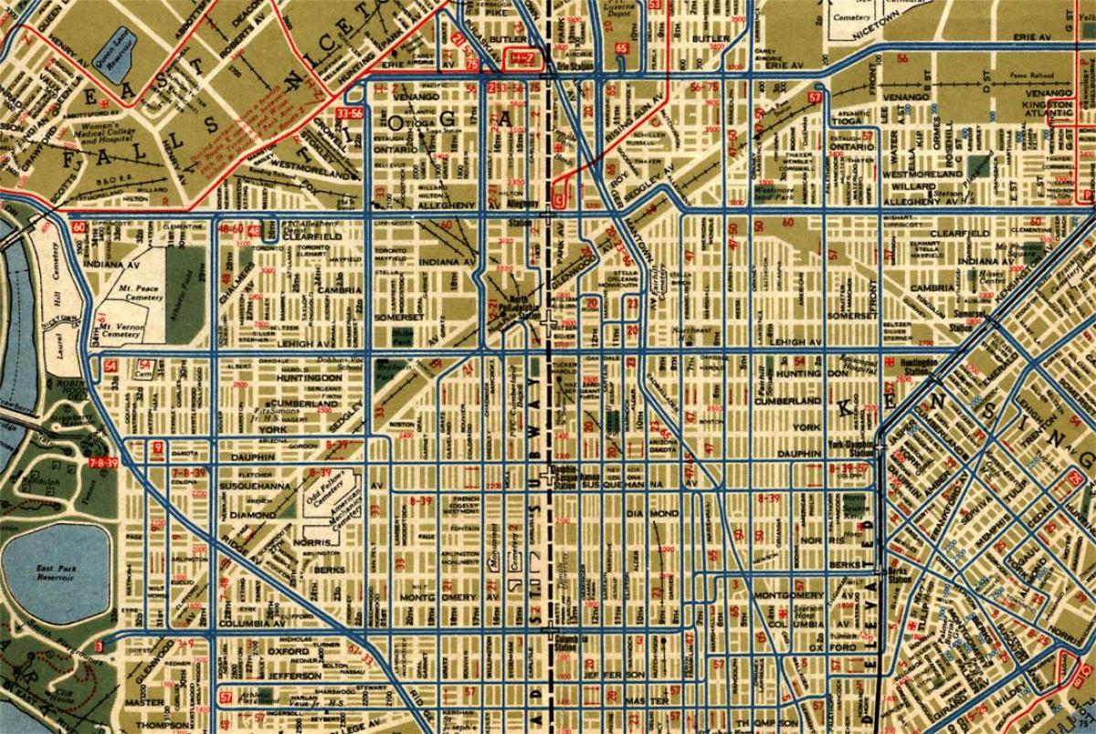 rúa mapa de Filadelfia