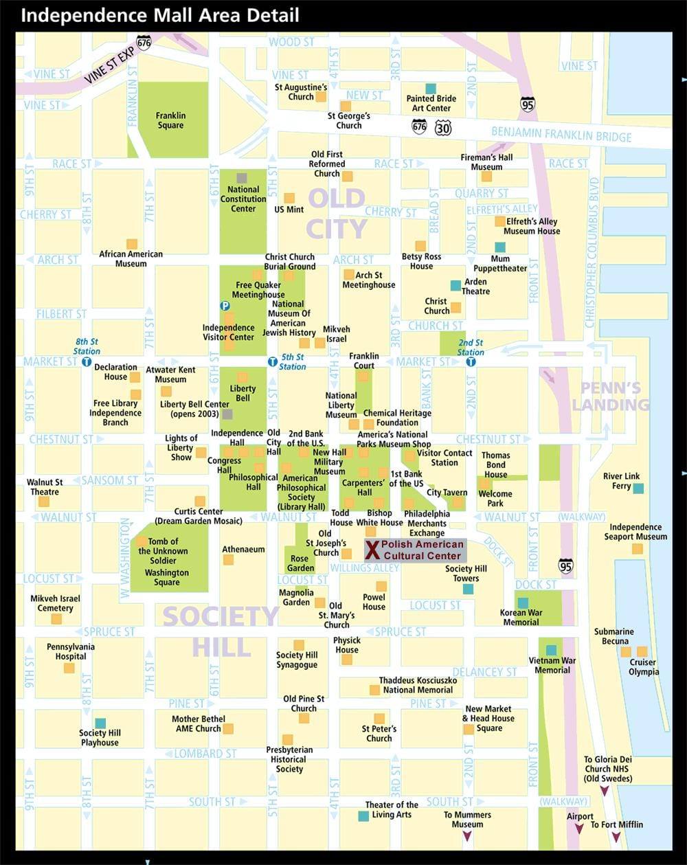 mapa histórico de Filadelfia