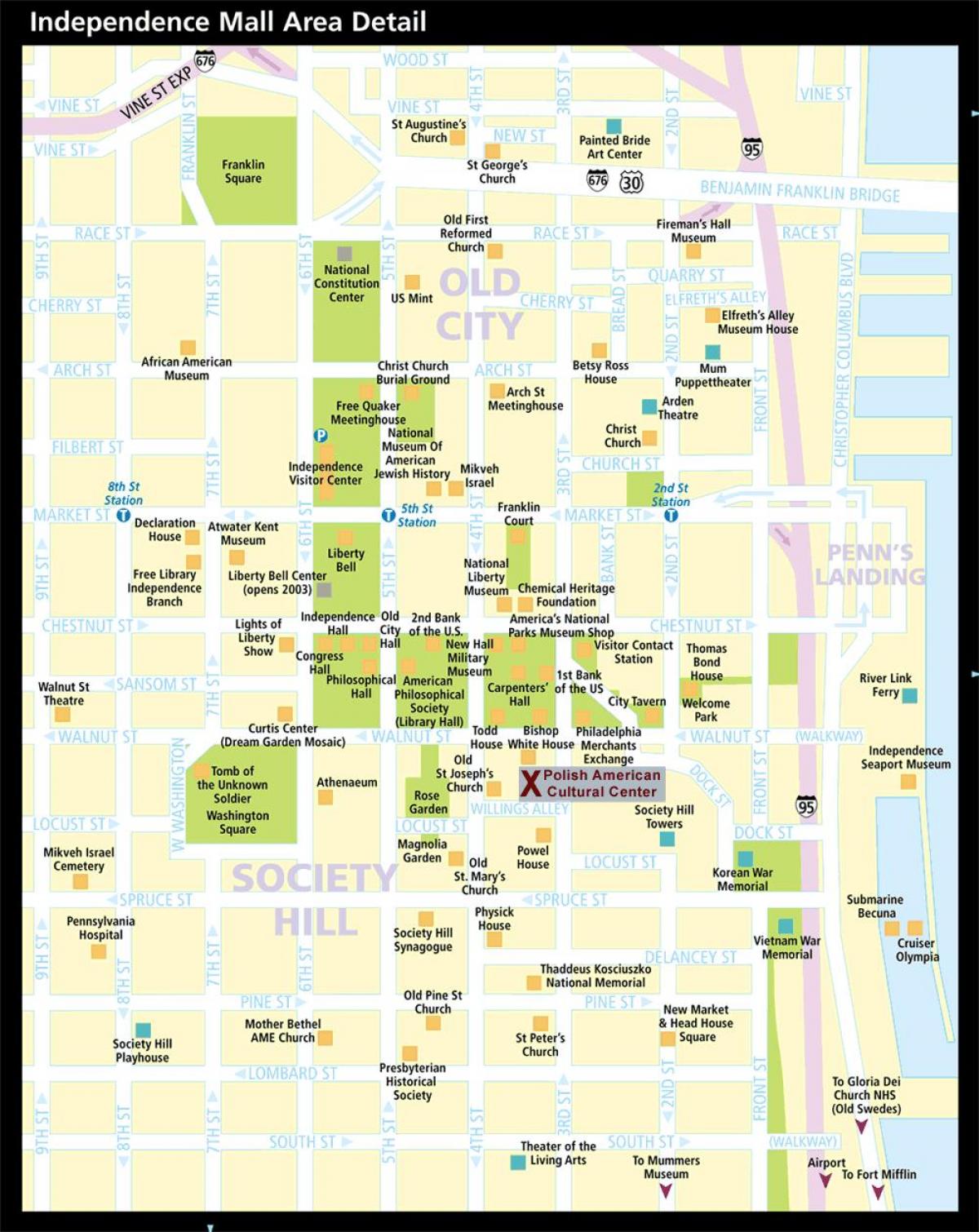 mapa histórico de Filadelfia