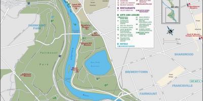 Mapa de fairmount parque Filadelfia