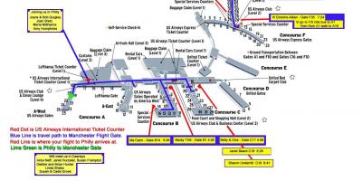 Mapa Filadelfia aeroporto