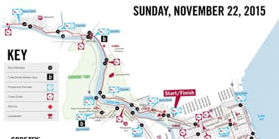 Philly maratón curso mapa
