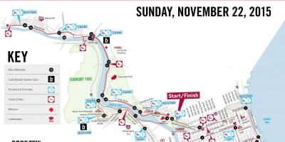 Philly maratón curso mapa