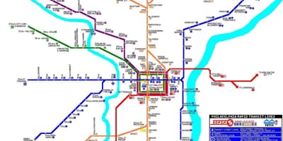 Filadelfia masa sistema de tránsito mapa