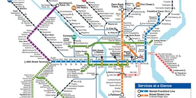 Mapa de Filadelfia subterráneo
