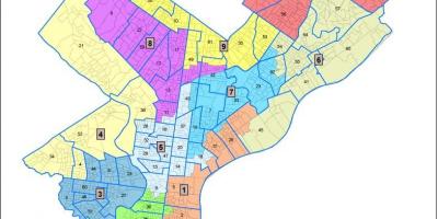 Ward mapa Filadelfia
