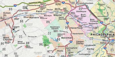 Mapa da principal liña de Filadelfia