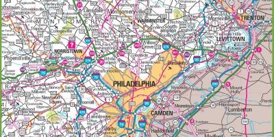 Filadelfia área mapa