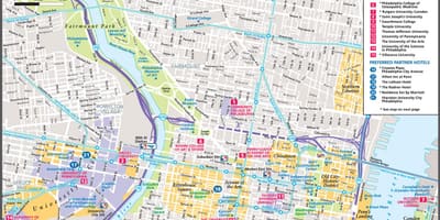 Mapa turístico de Filadelfia